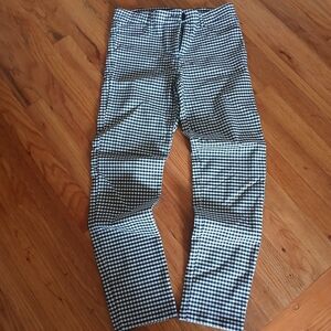 Women's Black and White Checkered Pants